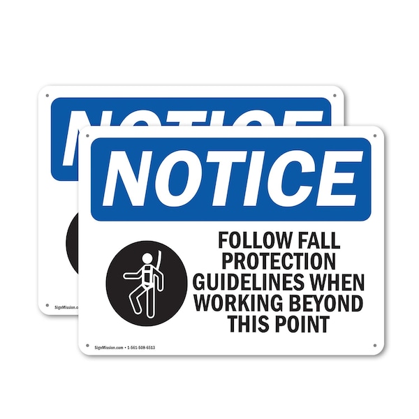 Signmission 10 in Height, 14 in Width, Plastic, Rectangle OS-2PACK-NS-P-1014-L-15692 - main